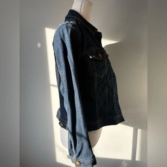 OPAQUE.CLIP Dark Denim Jean Jacket Japanese 40/L Button Front - Picture 2 of 10